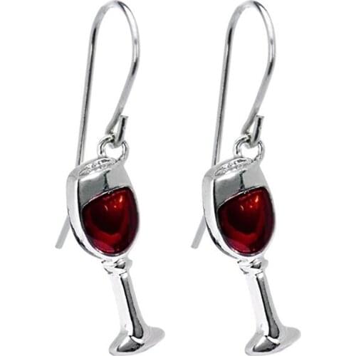 2020 Fashion Personality Red Wine Goblets Stud Earrings for Women Creative Lovely Beer Wine Cup Earrings Party Girl Jewelry Gift