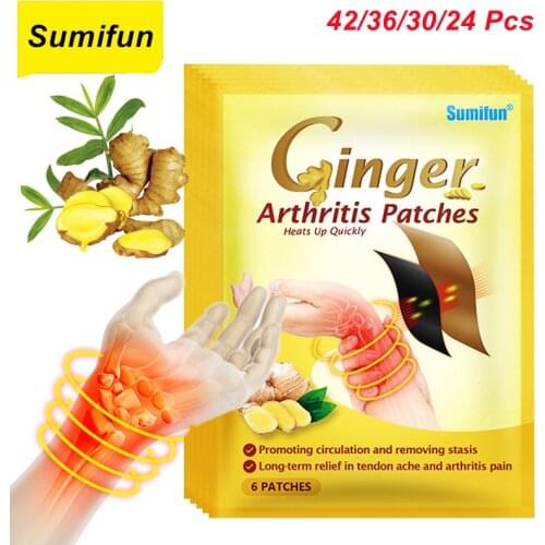 42/36/30/24 Pcs Arthritis Pain Relief Plaster Hand Wrist Thumb Finger Tendon Sheath Therapy Tenosynovitis Patch Arthritis Pain