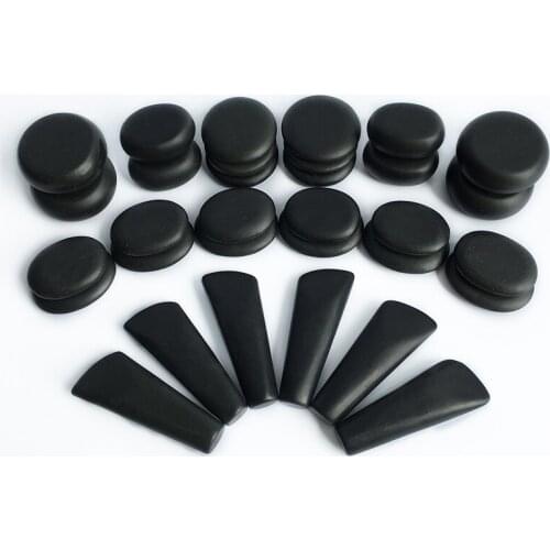 5Pcs / 2pcs Natural Volcanic Black Energy SPA Bianstone 9x11cm Beauty Salon Health Massage Lava Heating Hot Compress Stone Back