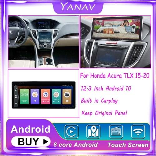 128G 12.3 Inch Car Radio Head Unit For Honda Acura TLX 2015-2020 Android 10 Auto Stereo Carplay GPS Navigation Video DVD Player