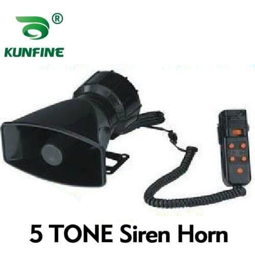 12V 100W Car Waring Horn 5 Model 5 Tone Car Siren Horn Car Speaker Horn Car Police Alarm Whistle Whee with Loudspeaker