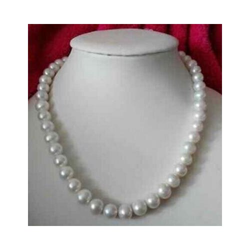 Free shipping Noble jewelry single strands AAA10-11mm south sea round ligh grey pearl necklace 18inch