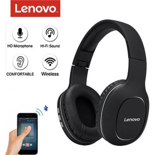 For Lenovo HD300 Bluetooth Headphones Wireless Gaming Headset Stereo HiFi Sound HD Microphone Subwoofer Sport Game Earphone