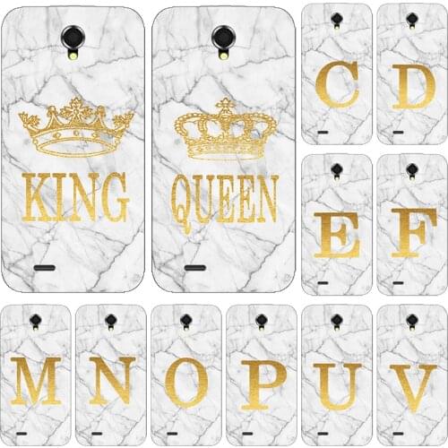 Phone case for Lenovo A859 859 A678T White Marble Golden English Letter Fashion Name Back Cover Shell Fundas