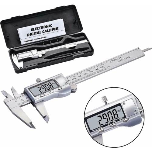 Artudatech 150mm 6inch Digital Electronic Stainless Steel Vernier Caliper Micrometer Gauge Tool