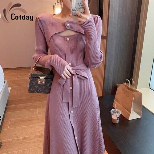 Модные трикотажные платья Cotday China At AliExpress