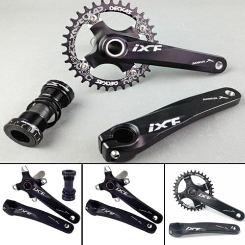 IXF MTB Road Bike Bicycle Crankset BCD104 Cranks Arm & Bottom Bracket &Chainring Bicycle Crank Chainwheel