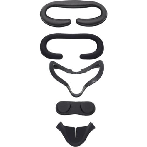 Accessories Kit for Oculus Quest VR Headset Leather Sponge Anti-sweat Eye Mask Shading Nose Pad Face Mask & Lens Cover