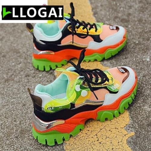 Lace-up Female Sneakers Women Vulcanized Shoes Casual Shoes Platform Sneakers Shoes Woman Fashion Color Sneakers Women Shoes