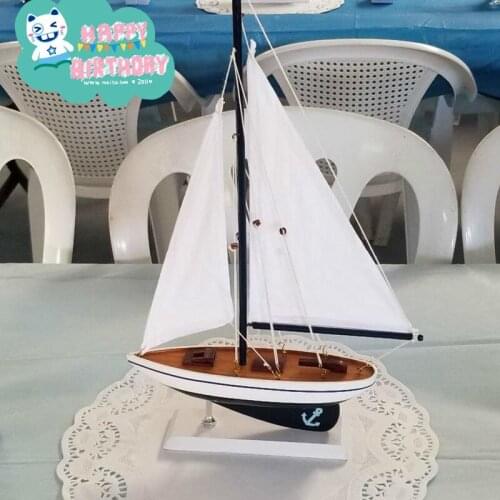 1:14 Scale Model Sailboat Model Home Decoration Collection Gift Bauble Hobby Toy Christmas Gift Free Shipping