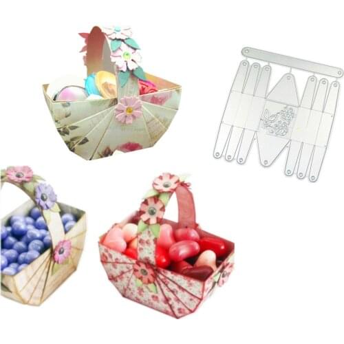 Build up Flower Basket Box Metal Cutting Dies Stencils for DIY Scrapbooking Photo Album Embossing Folder Paper Crafts Template