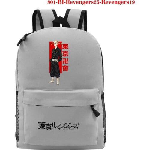 Fashion Anime Backpack Anime Tokyo Revengers Print Backpack Teenage Anime Bags Men Laptop Bagpack Schoolbag Teens Daily Rucksack