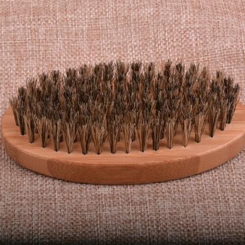 MAN Brush Boar Bristle for Mens Mustache Shaving Comb Face Massage Facial Hair Cleaning Brush Beech Comb Drop Shipping