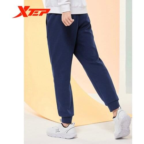 Xtep MenS Sports Pants Knitted Waist Drawstring Design Ribbed Trousers Youth Student Casual Trousers 880329630221