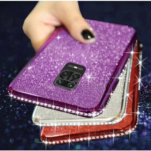 Glitter Diamond Case For REDMI 9A 9AT 8 8A 9 9C NFC 7 7A Note 9s 8 9 7 Pro 8T Star Girl Bling Soft Clear Cover poco X3 NFC