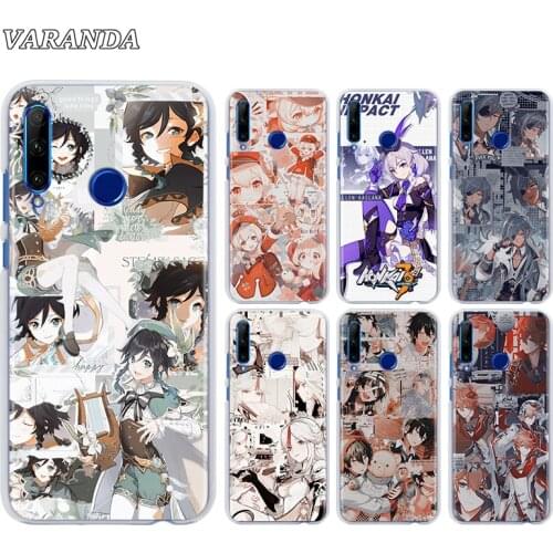 Genshin Impact Hard PC Phone Case For Huawei Honor 9A 9C 9S 8X 8A 9X 10 20 Lite 20 Pro 10i 20i 30 30S Cover Coque Fundas
