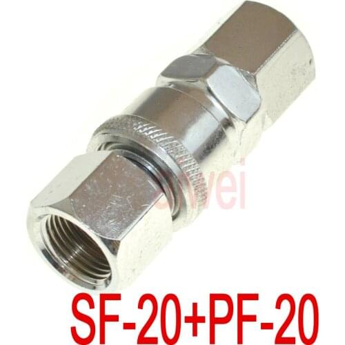 New 1/4 inch 1/4'' BSP thread Female Air Compressor Pneumatic Quick Coupler Connector Socket Fittings Set SF-20 PF-20