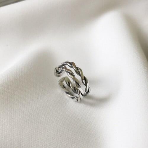 2020 New Fashion 1pcs Metal Trendy Geometric Simple Rings Silver color Party Rings for Women Girls Men Jewelry Wedding Bands