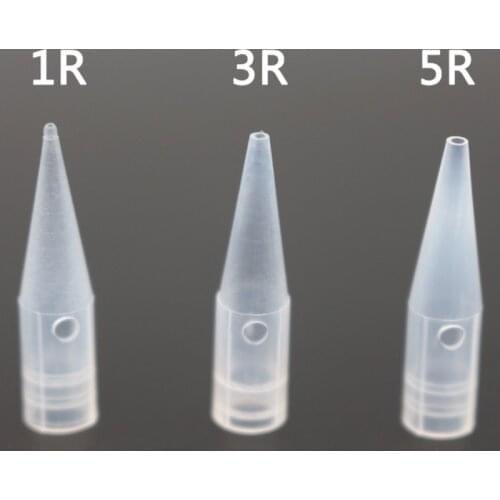 100pcs Disposable Traditional needle caps for Permanent makeup tattoo machine Plastic needle tips