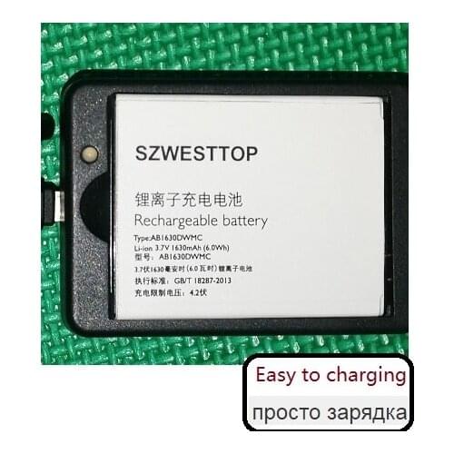 SZWESTTOP original AB1630DWMC battery+desktop For philips W536 S307 cellphone AB1630DWMT for XENIUM CTS307 CTW536 smart phone