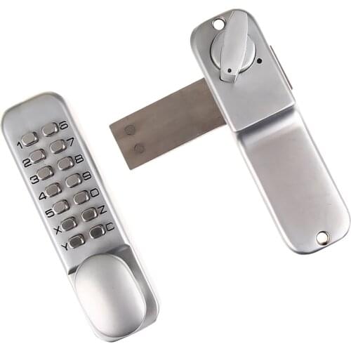 Password Digital Push Button Door Latch Lock Pad Code Combination Access Mechanical Keyless Doorknob Right Left Hand