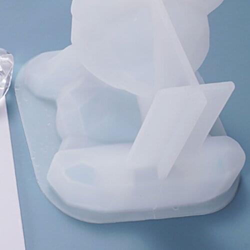 DIY Resin Crystal Epoxy Mold Cartoon 3D Bear Phone Holder Casting Silicone Mould