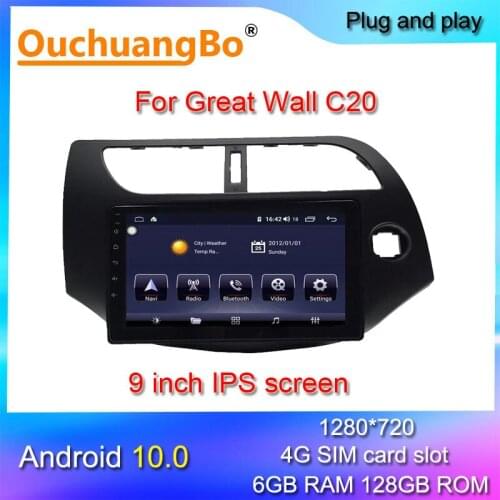 Ouchuangbo multimedia radio recorder for Great Wall C20 with android 10 gps navigation 8 core 6GB RAM 128GB ROM