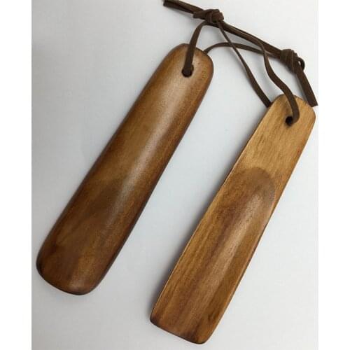 1PC 15.5CM Shoe Horn Home Wooden Texture Professional Portable Hangable Smooth High Quality Handle Tools Shoe Accessories Horn