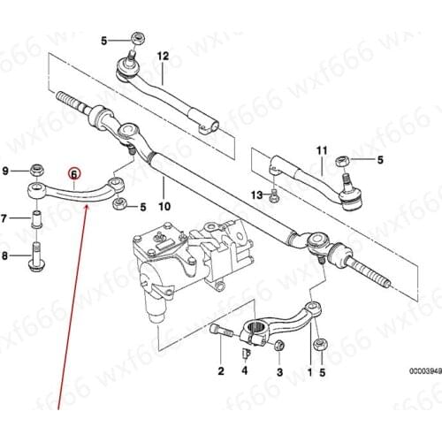 32211141592 Car Steering arm Suitable for 7 Series E38 728 735 740 750b mw1998 Follower steering arm Steering lever Straight arm