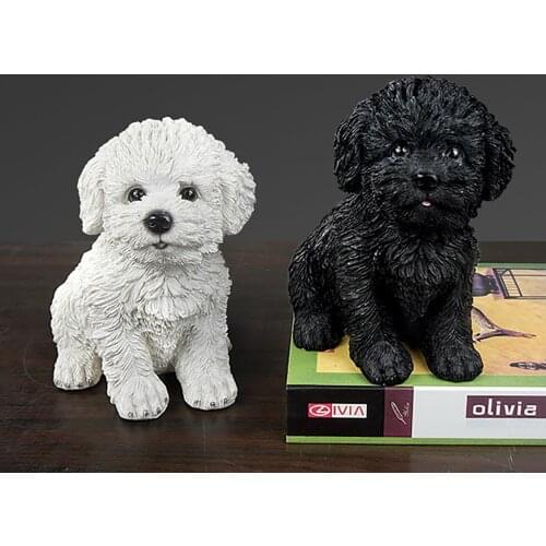 Puppy Statues Sculptures Crafts Pet Dogs Ornaments Home Decorations Living Room Room Dog Decorations