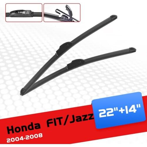 CELANOVA Car Wiper Blade For Honda FIT/Jazz 2004-2008 22"+14" Windscreen Windshield Rubber Wiper