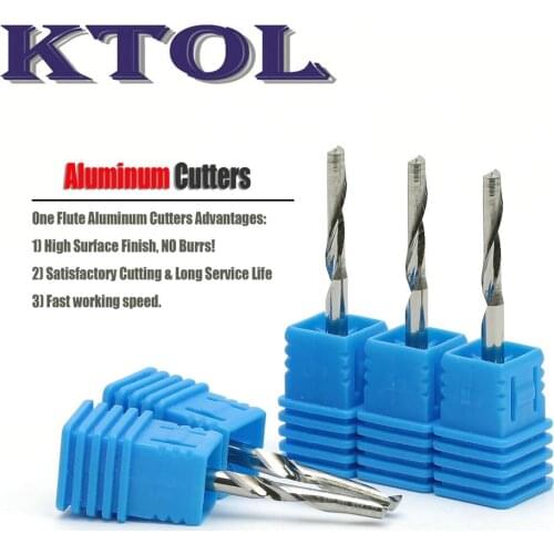 3.175mm CEL12-22mm 1 Flute Solid Carbide End Mills CNC Router Bits for Aluminum Cutter Milling Tool Aluminium Spiral Cutting Bit