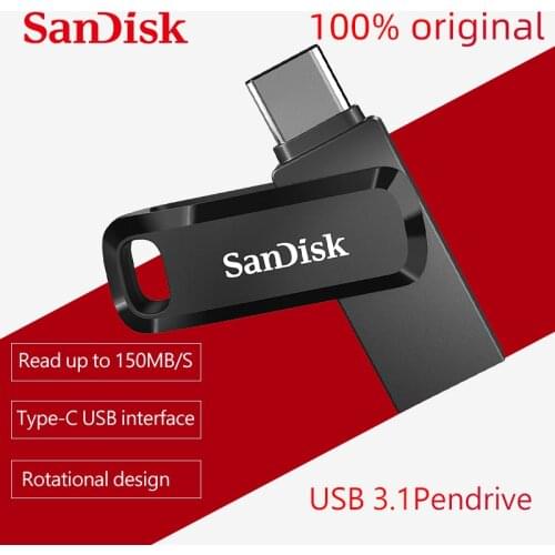SanDisk USB Flash Drive OTG USB 3.1 Type-C 32GB 64GB up to 150MB/s Pendrive 128GB Pen Drive 256GB for cellphone tablet PC SDDDC3