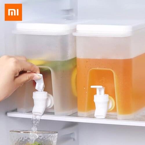 Xiaomi Mijia Youpin Fruit teapot with faucet cold water bottle cool water bucket Sealed kept fresh heat-resistant cold-resistant