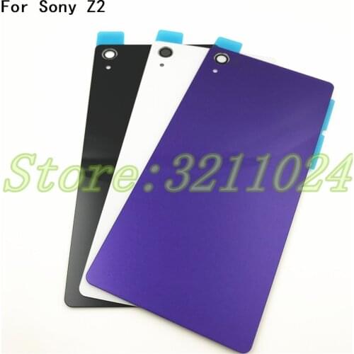 For Sony Xperia Z2 D6543 L50W D6503 Back Glass Battery Door Housing Rear Back Cover Replacement Spare Parts