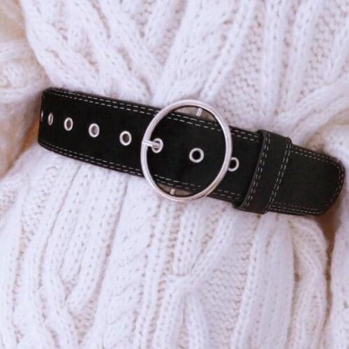 Womens runway fashion velvet PU leather Cummerbunds female Dress coat Corsets Waistband Belts decoration wide belt R1741