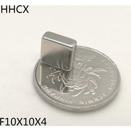10PCS/LOT Magnet 10x10x4 N35 Strong Square NdFeB Rare Earth Magnet 10*10*4 Neodymium Magnets for moto