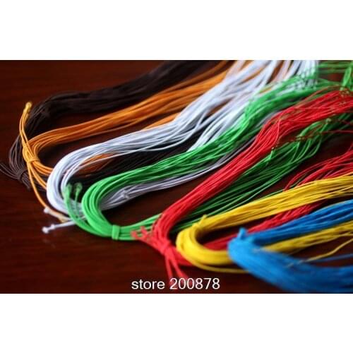 12M Beaded elastic rope Colorful Bracelets rosary beads multi-colored cord Beading Accessories 1mm