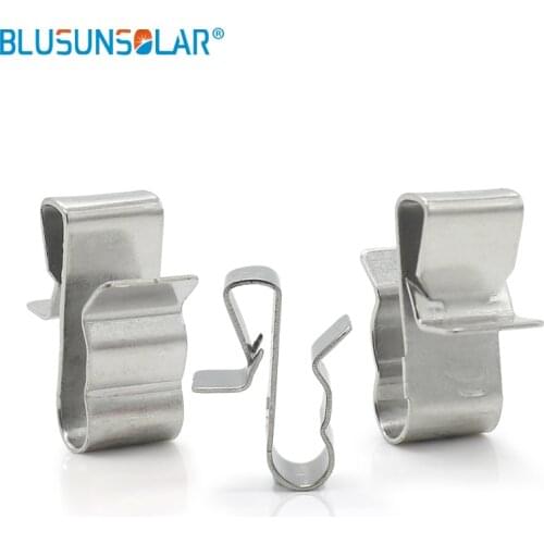 50pcs/lots 1.5mm-2.0mm x 4mm 304 material PV cable clips solar cable clips panel clips solar system mounting installation