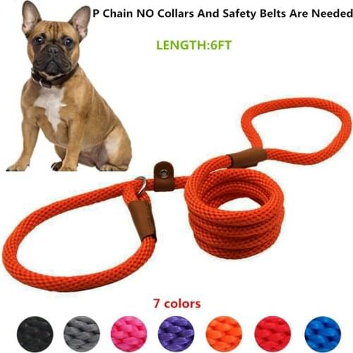 6FT P Chain Dog Leash NO Collars And Safety Belts Are Needed Dog Slip Leash Rope Training Leads for Medium Large Dog Supplies