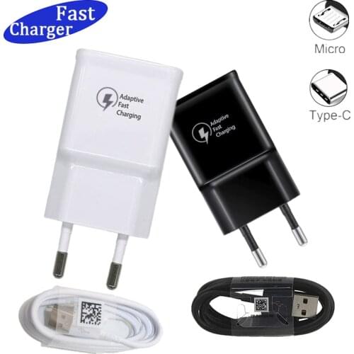 For Samsung S10 S8 S9 Plus Fast Charger Adapter 18W QC 3.0 Quick Charge Type C Cable For Samsung Galaxy A51 A52 A50 A70 A30 A40
