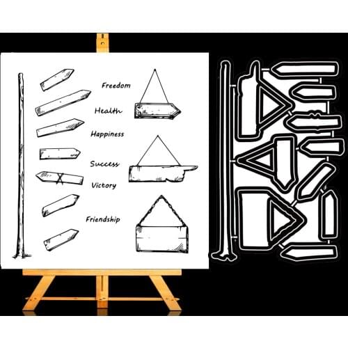 AZSG Blessing pointer Clear Stamps and Cutting Dies NEW 2020 For DIY Scrapbooking/Album Card Make Decorative Rubber Stamp Craft