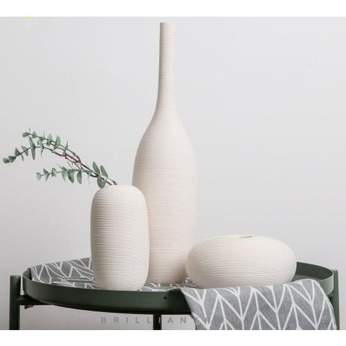 Nordic Ceramic Vase Living Room Porch Shelf Decor Home Decor Accessories Vase Table Decoration Living Room Flowers Vase Gift