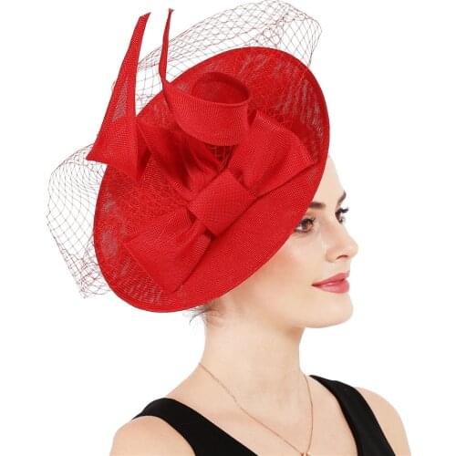 Large 30CM Round white fascinator base velling hair accessory party wedding hat imitation sinamay birdcage veil Fedoras headwear