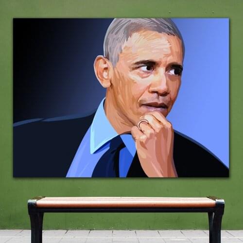 Large size Printing Men Barack Obama Face wall art Home Decor Living Room Modern Canvas Print Paintings no frames WLONG