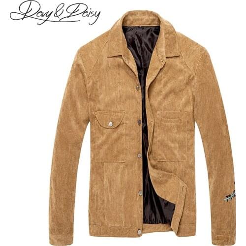 DAVYDAISY Mens Corduroy Jackets
