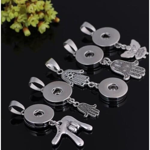 DZ0101c New arrivals vintage Mixed Palm/Butterfly pendant necklaces for women jewelry interchangeable charm Necklace Pendant