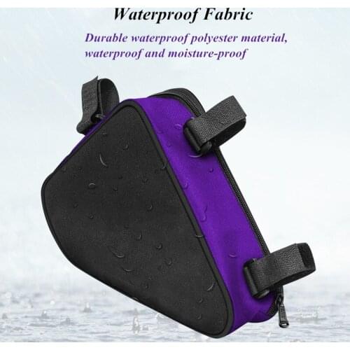 Mountain Bike Tail Bag Waterproof Riding Tripod Upper Tube Beam Bag Mobile Phone Storage Bike Parts Accessories 28X18X5cm