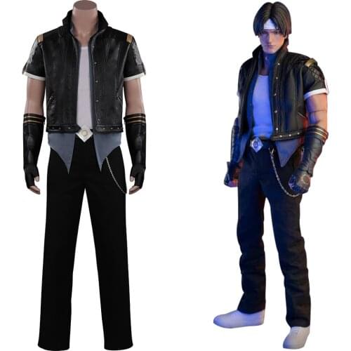 KOF Kyo Kusanagi Cosplay Costume Outfit Halloween Carnival Suit
