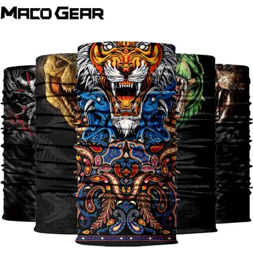 Summer Skull Bandana Half Face Mask Animal Scarf Printed Hunting Ski Running Cycling Camping Hiking Fishing Snowboard Women Men